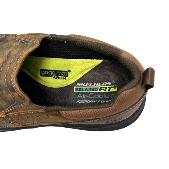 Skechers Mens Size 9.5 Brown Relaxed Fit Air Cooled Memory Foam Slip-On Shoes - Picture 5 of 9